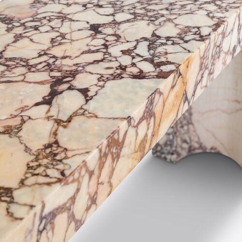 Riviera viola marble console table - mid-century inspired entrance hall or living room furniture