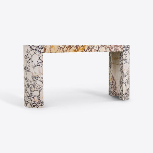 Riviera viola marble console table - mid-century inspired entrance hall or living room furniture