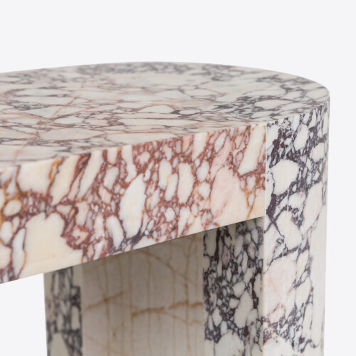 Riviera viola marble console table - mid-century inspired entrance hall or living room furniture