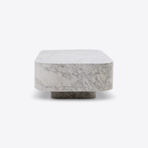 oval carrara marble coffee table floating