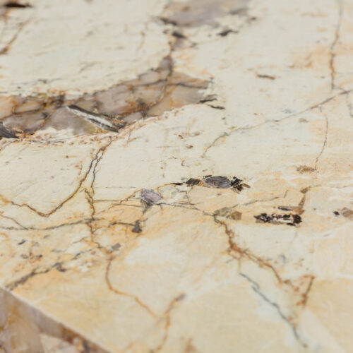 Patagonia quartzite luxury dining table marble brass