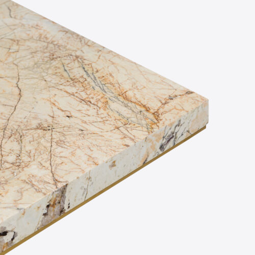 Patagonia quartzite luxury dining table marble brass