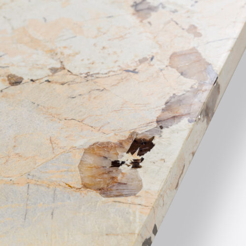 Patagonia quartzite luxury dining table marble brass
