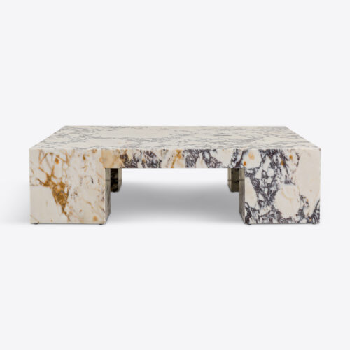 large square marble coffee table in viola marble