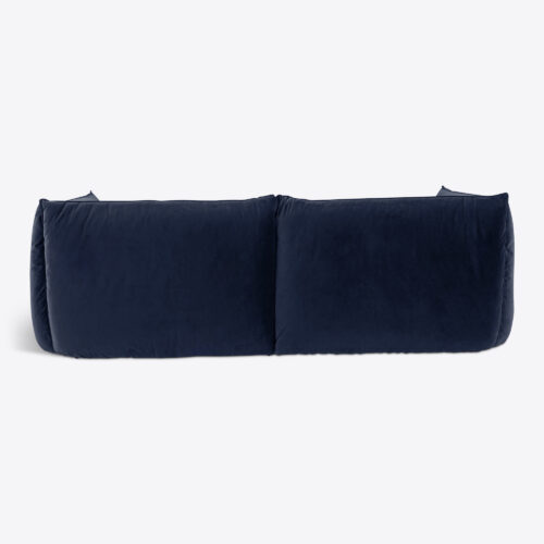 cornflower blue velvet Milano sectional sofa 70's style