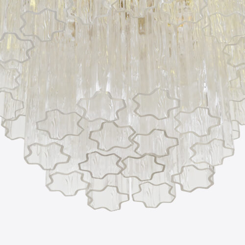 Treviso clear glass tiered chandelier in mid-century style