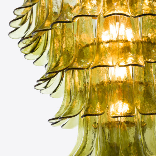 Green_chandelier_petalo_feature_light_huge_chandelier_murano_murano_glass_purewhitelines IMG_3827