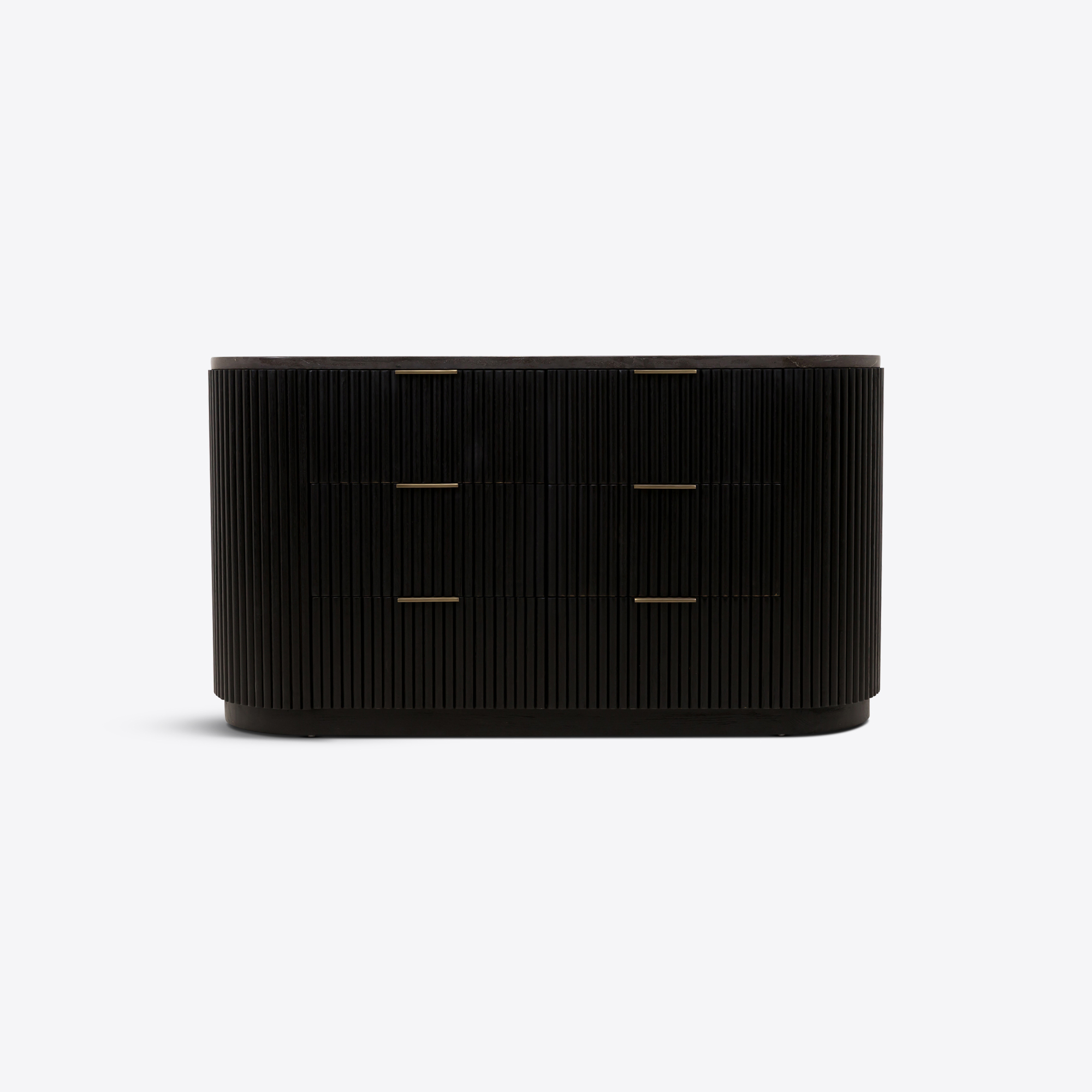 Ava Ebonised Oak Bank of Six Drawers