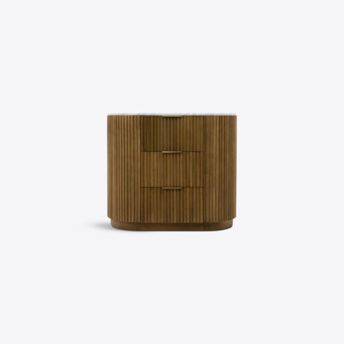 natural oak bedside small petit chest of drawers fluted carrara marbleIMGIMG_5109