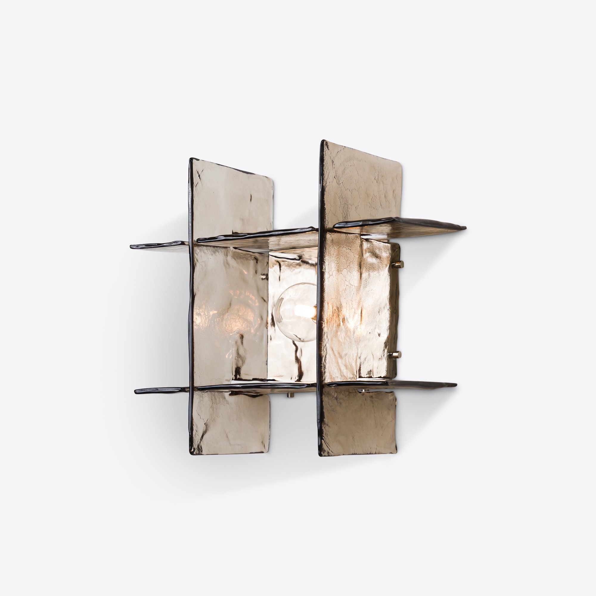 Smoked Glass Berlin Wall Lamp