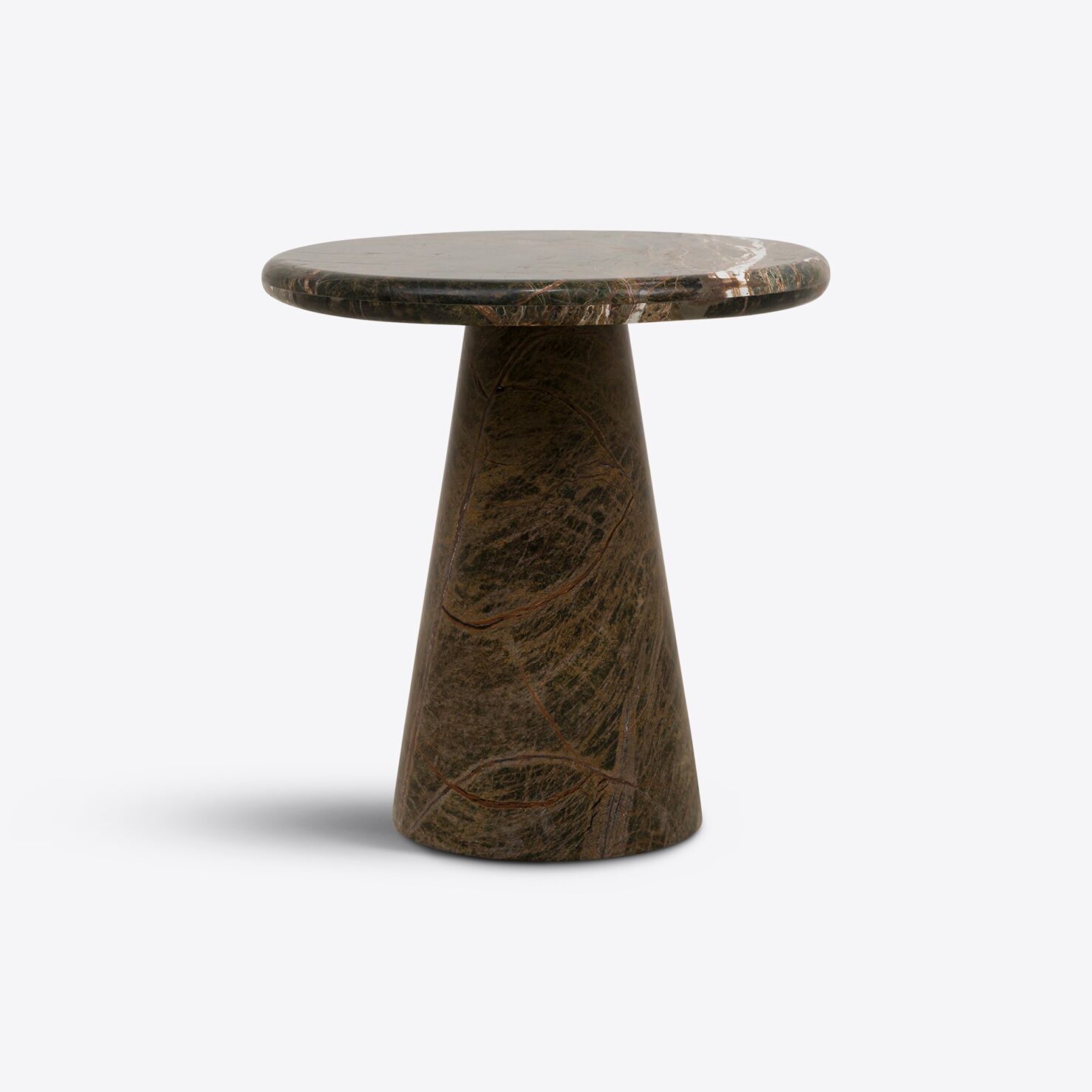 Verona Forest Green Marble Side Table - Pure White Lines