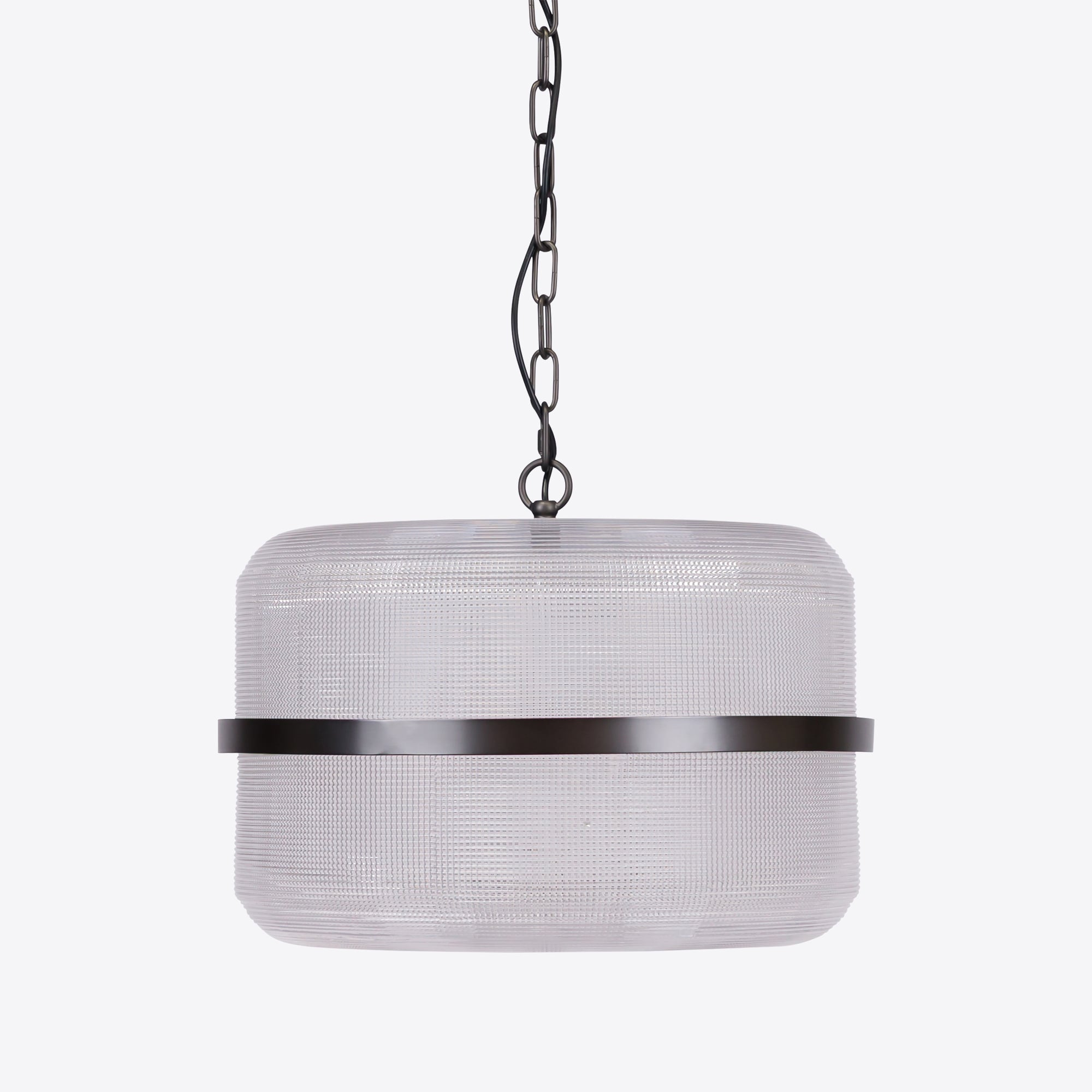 Soho Holophane Pendant - Bronze