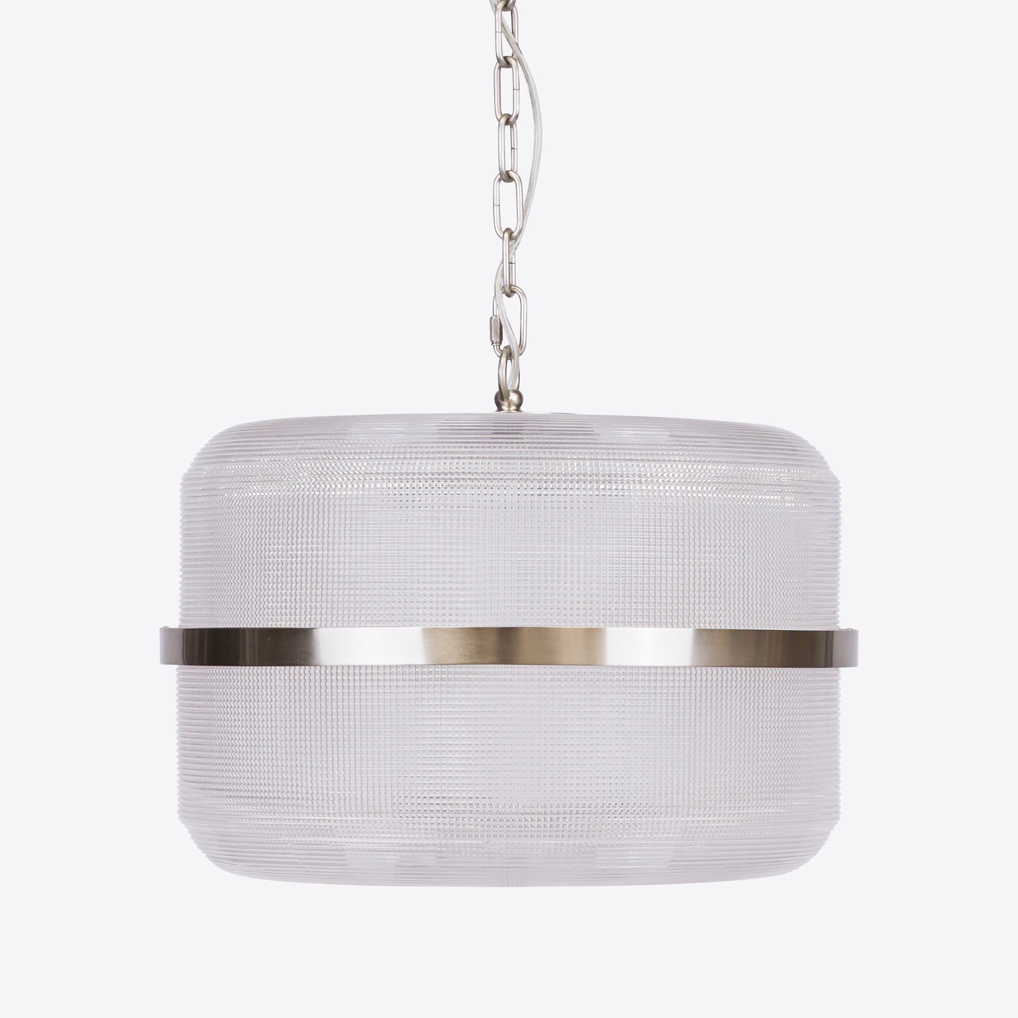 Soho Holophane Pendant - Chrome