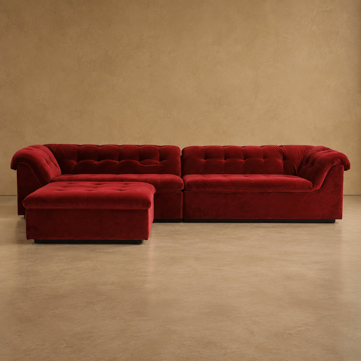 Oslo Sectional Sofa - Rioja Red
