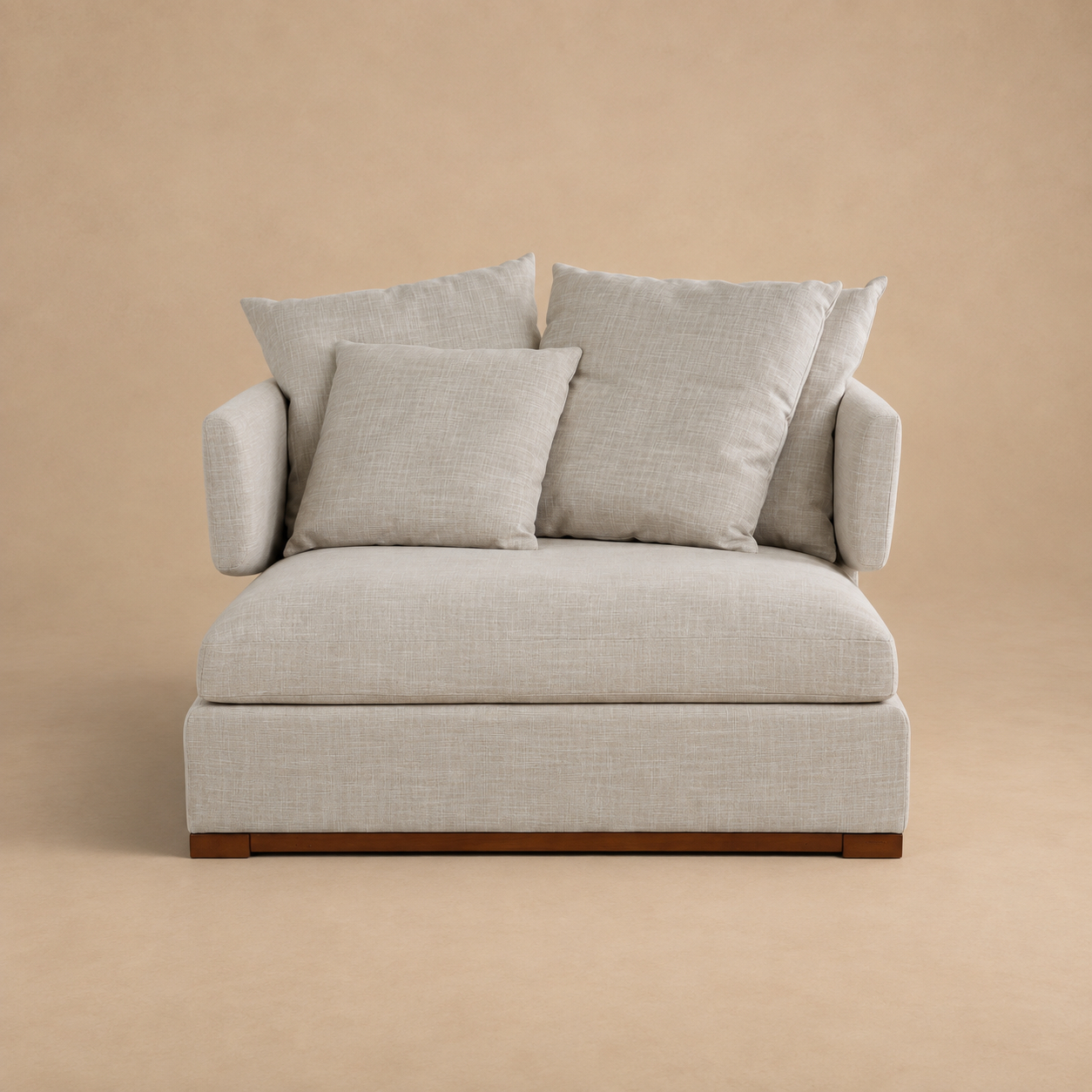 Elle Linen Love Seat Armchair